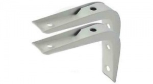 4 x 3 inch white Reinforced Bracket (pack of 2)